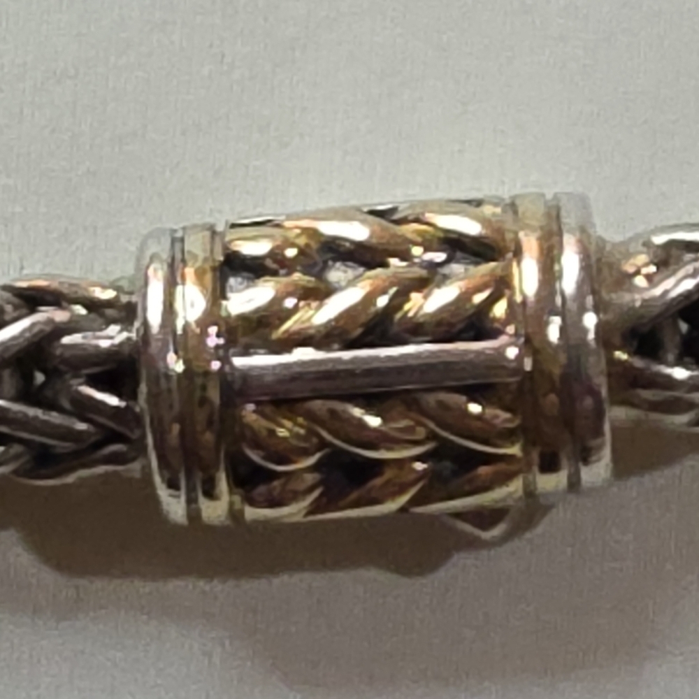 18K GAIL SCOTT GENUINE DIAMOND STERLING SILVER 925 CHAIN & PENDANT 80.95 GR - Picture 8 of 11